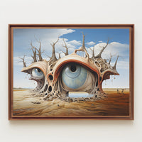 Surreal Desert Eye Art in Artistic Poster