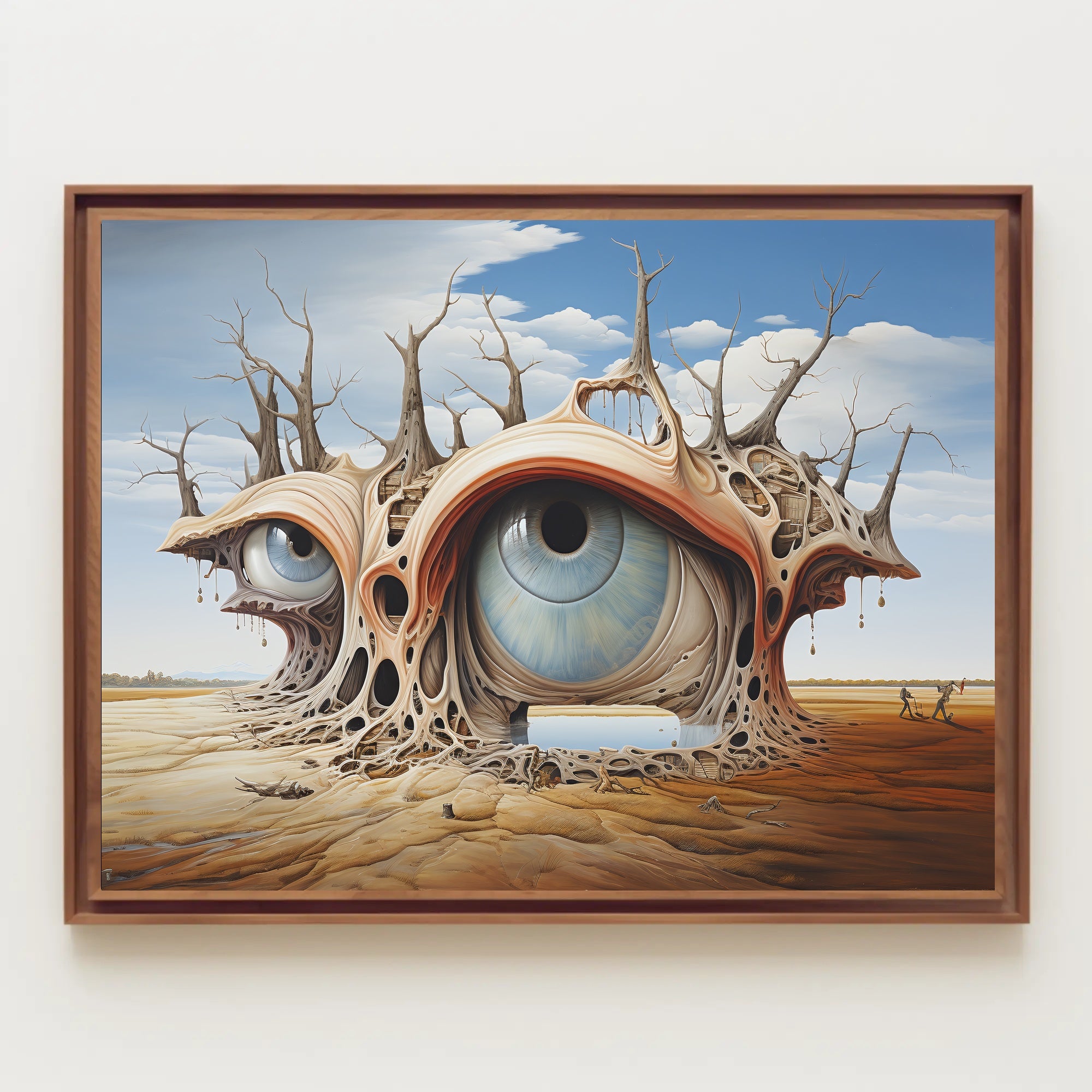 Surreal Desert Eye Art in Artistic Poster