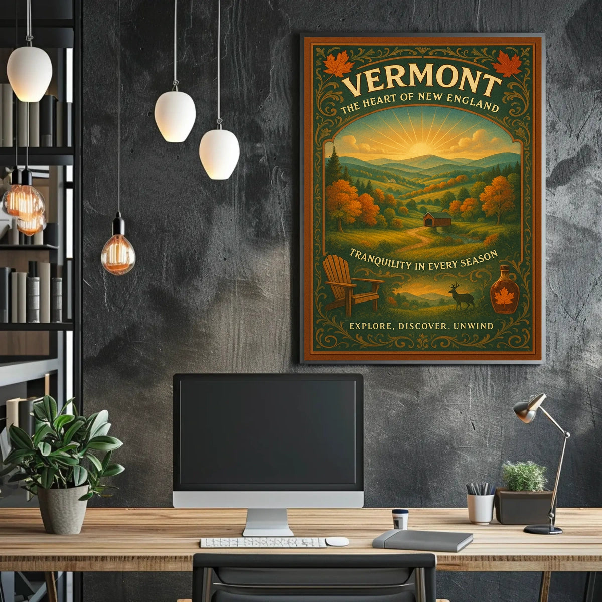 Vermont The Heart of New England Poster