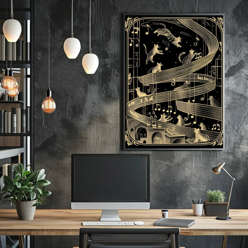 Futuristic Cityscape Art Poster