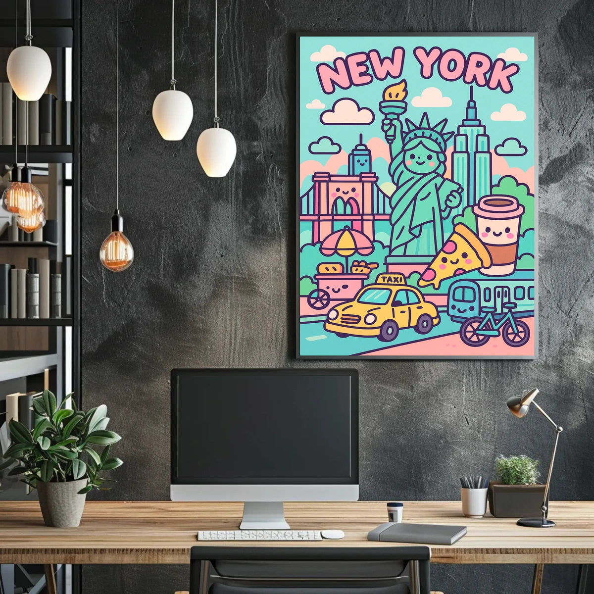 Whimsical New York Adventure Poster