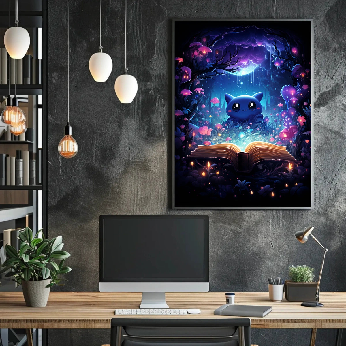 Enchanted Night Mystic Forest Surrealism Dreamers Poster