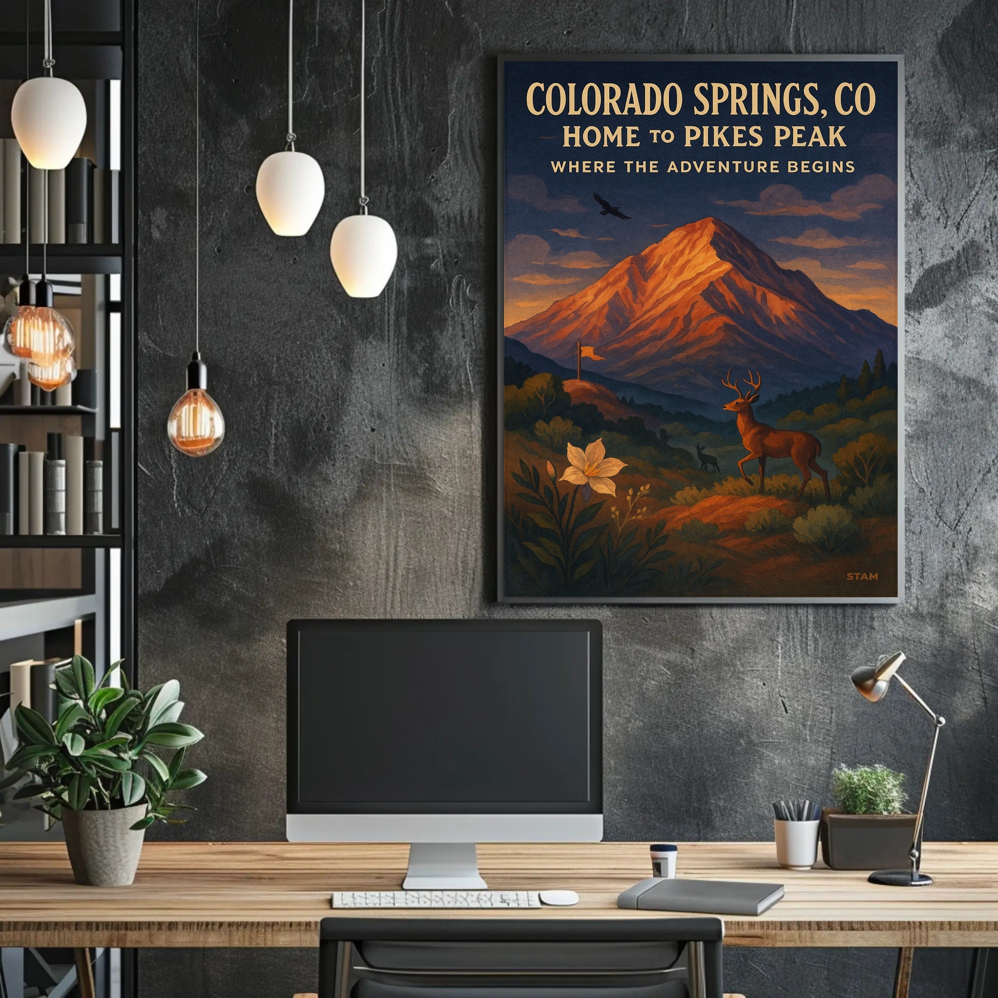 Colorado Springs Scenic Travel Poster
