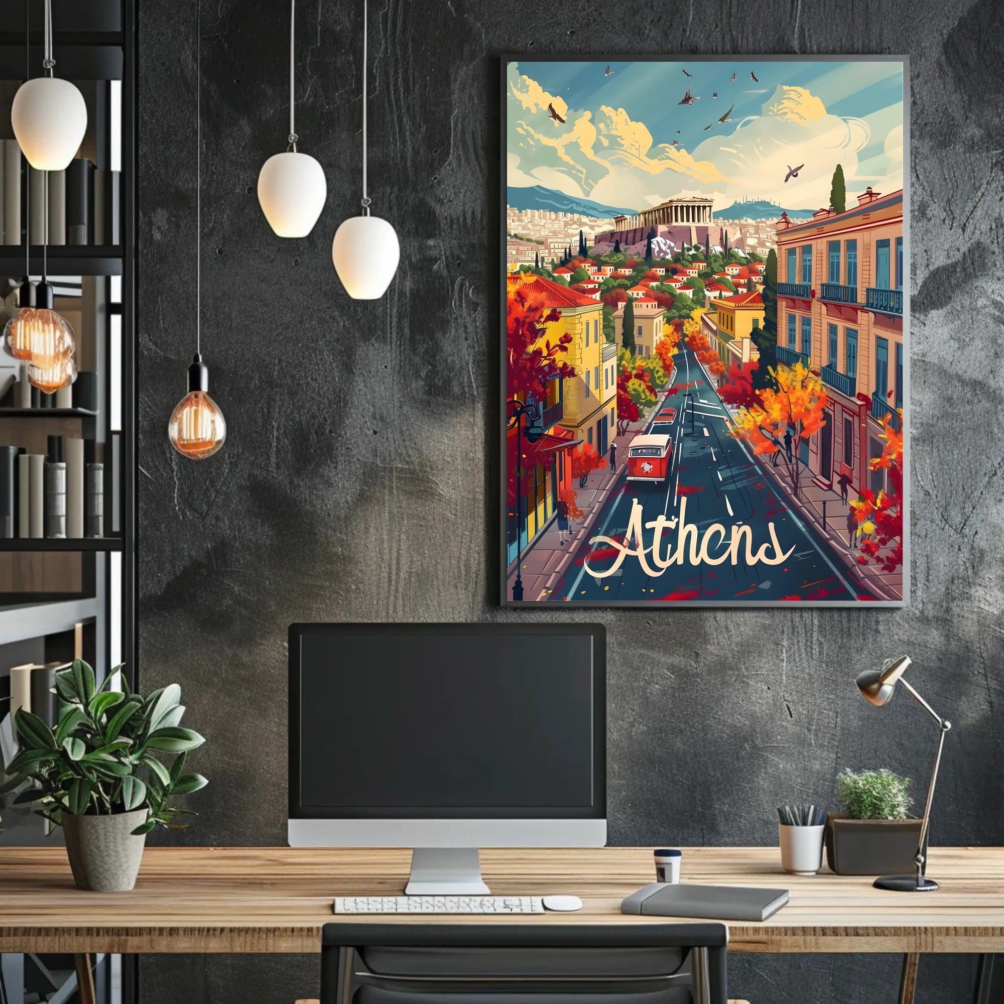Athens in Autumn Poster
