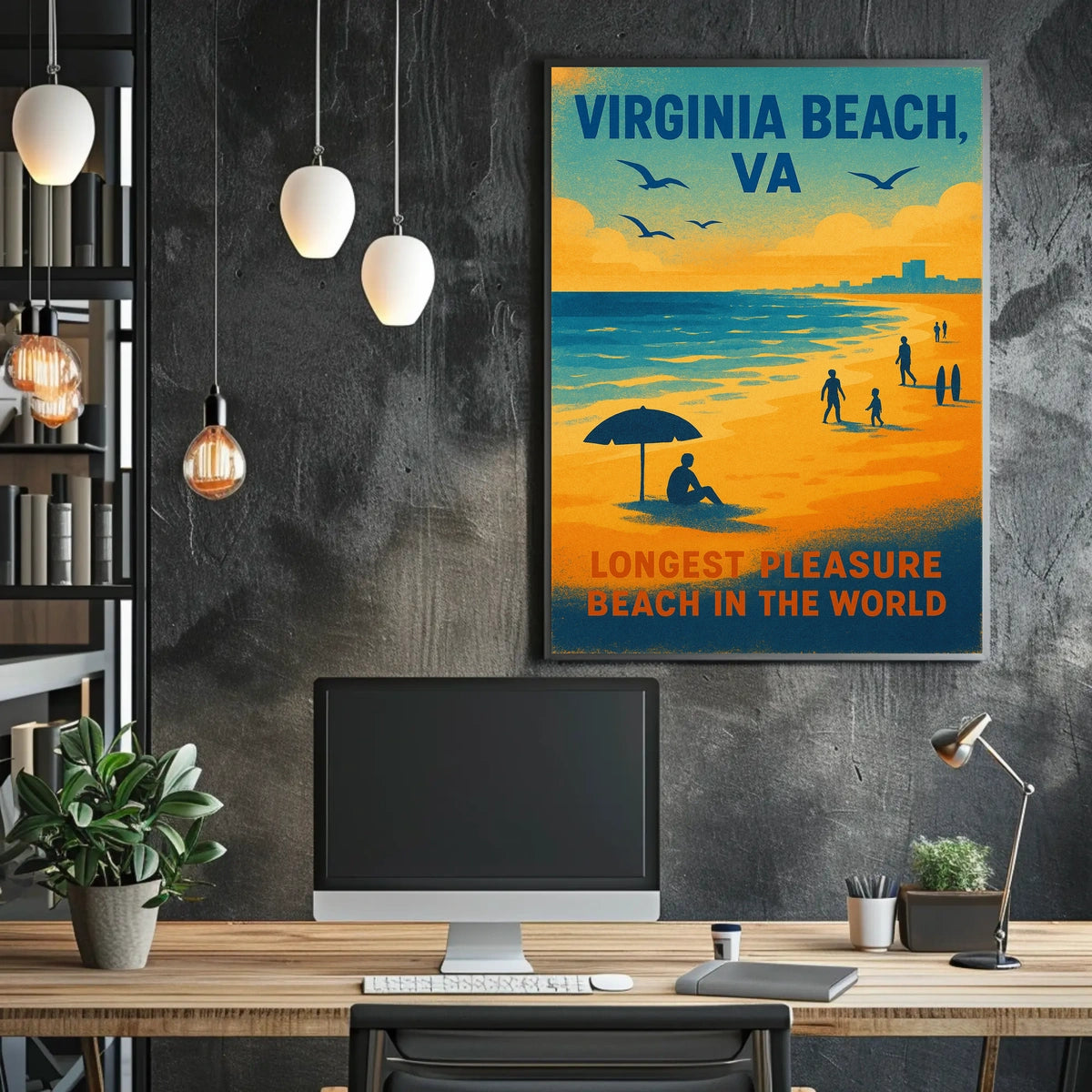Virginia Beach, VA Longest Pleasure Beach Poster
