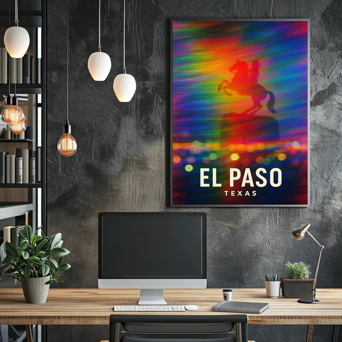 El Paso Texas Scenic Travel Photography Poster