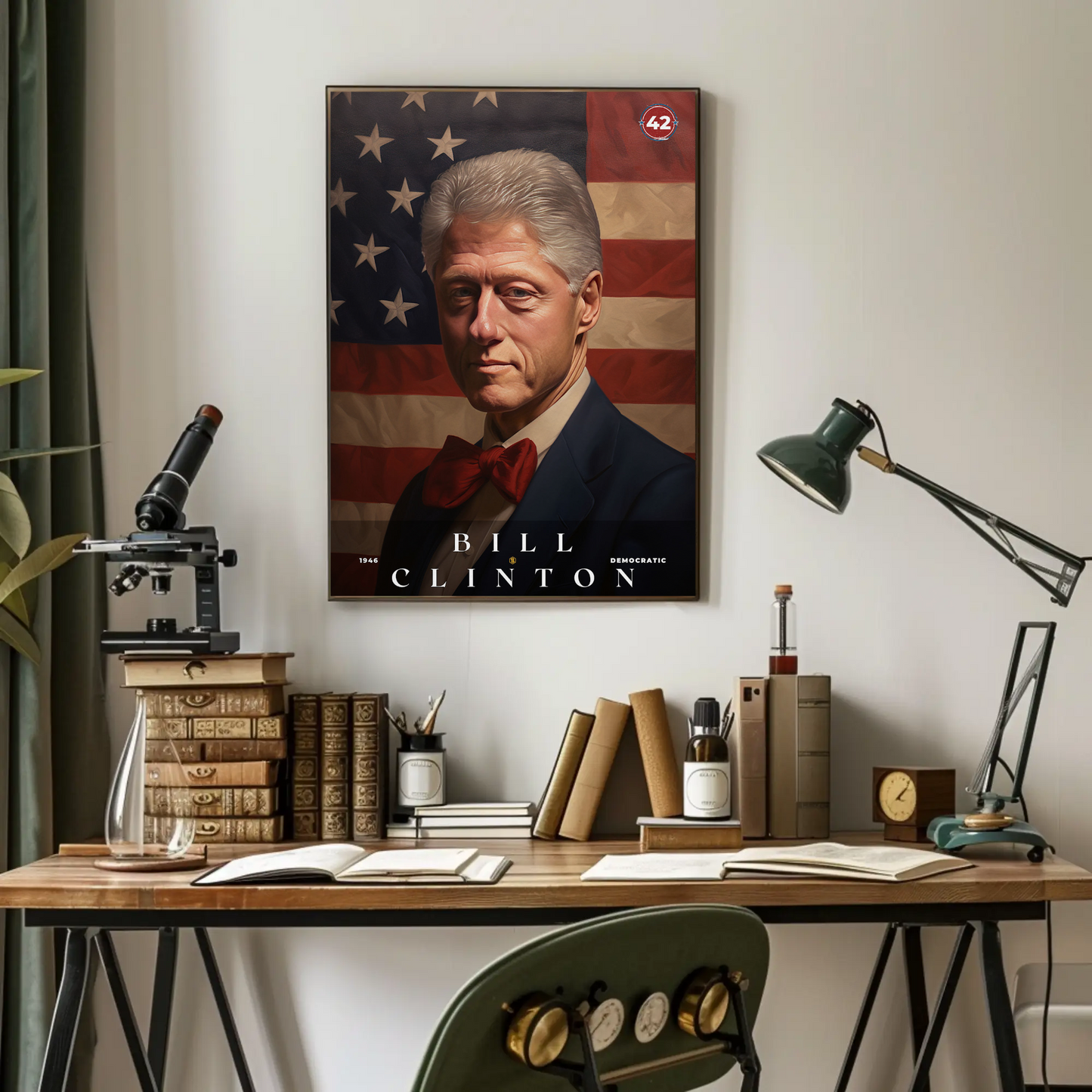 Bill Clinton 42nd President Of The United States Portrait