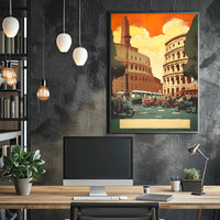 Vibrant Roman Streetscape Poster