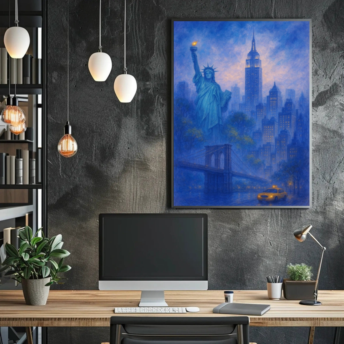 Iconic New York City Skyline Poster Classic Wall Art