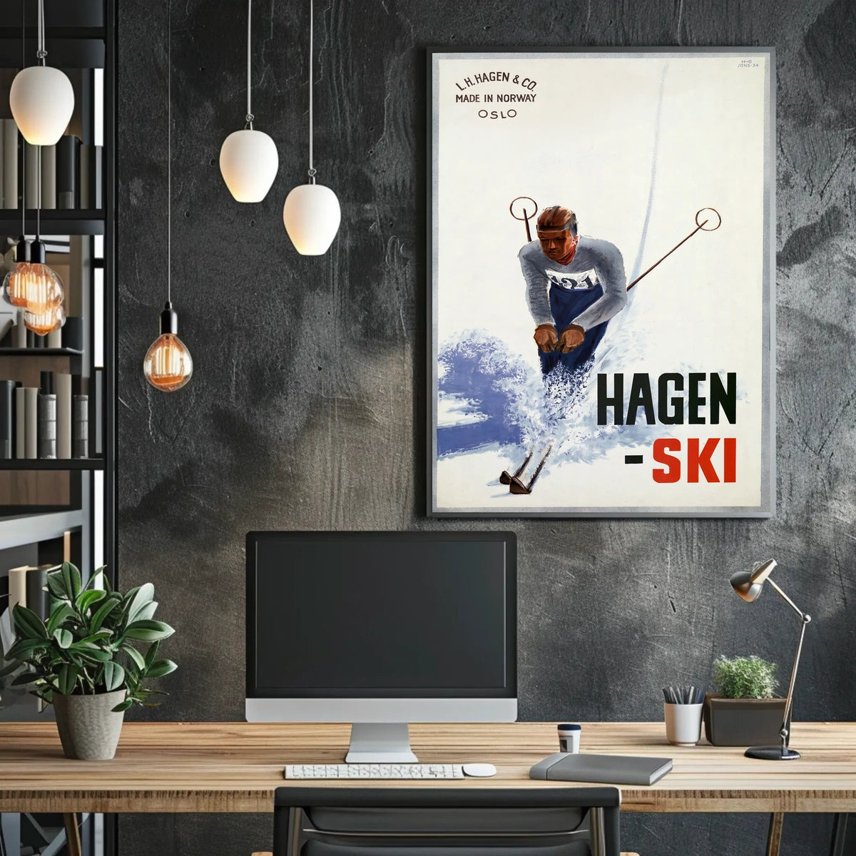 Hagen Ski Made In Norway Poster