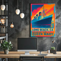 Long Beach, CA Home of the Queen Mary Poster