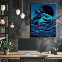 Dj Shark Vibes Poster