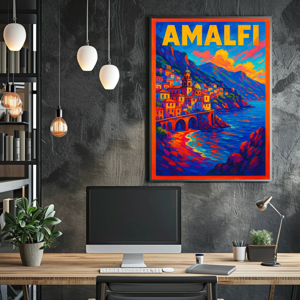 Amalfi Coast Vibrant Seaside Escape Poster