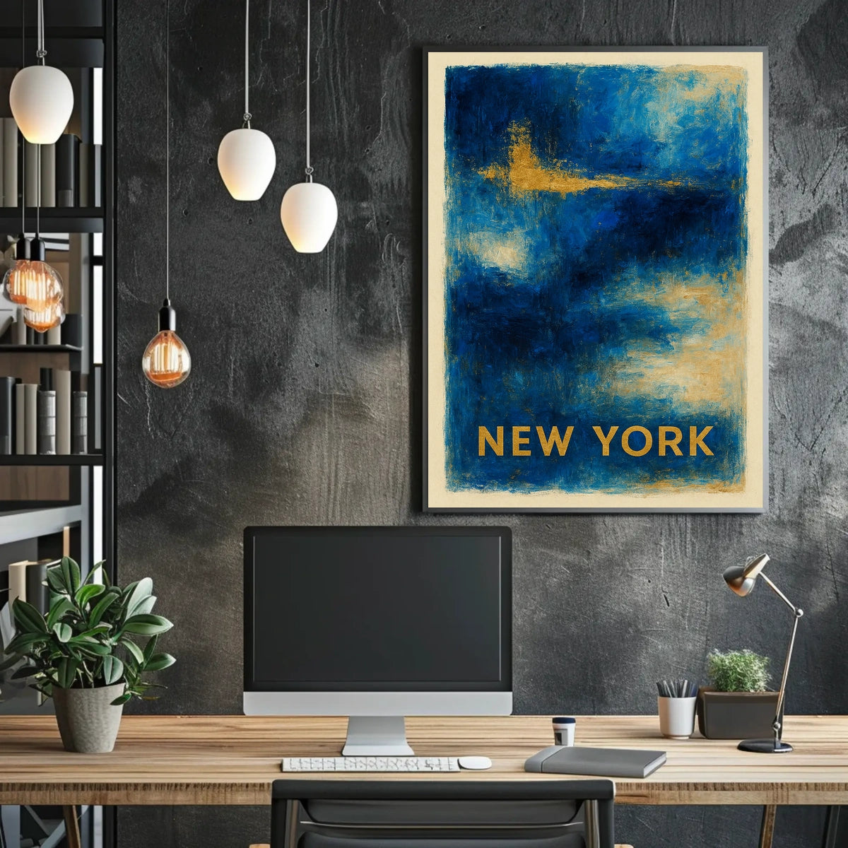 New York Abstract Expression Poster For Modern Wall Art