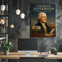 Thomas Jefferson Vintage Presidential Art Print - Historical Poster