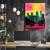 Philadelphia in Vibrant Colors Poster PosterGoat