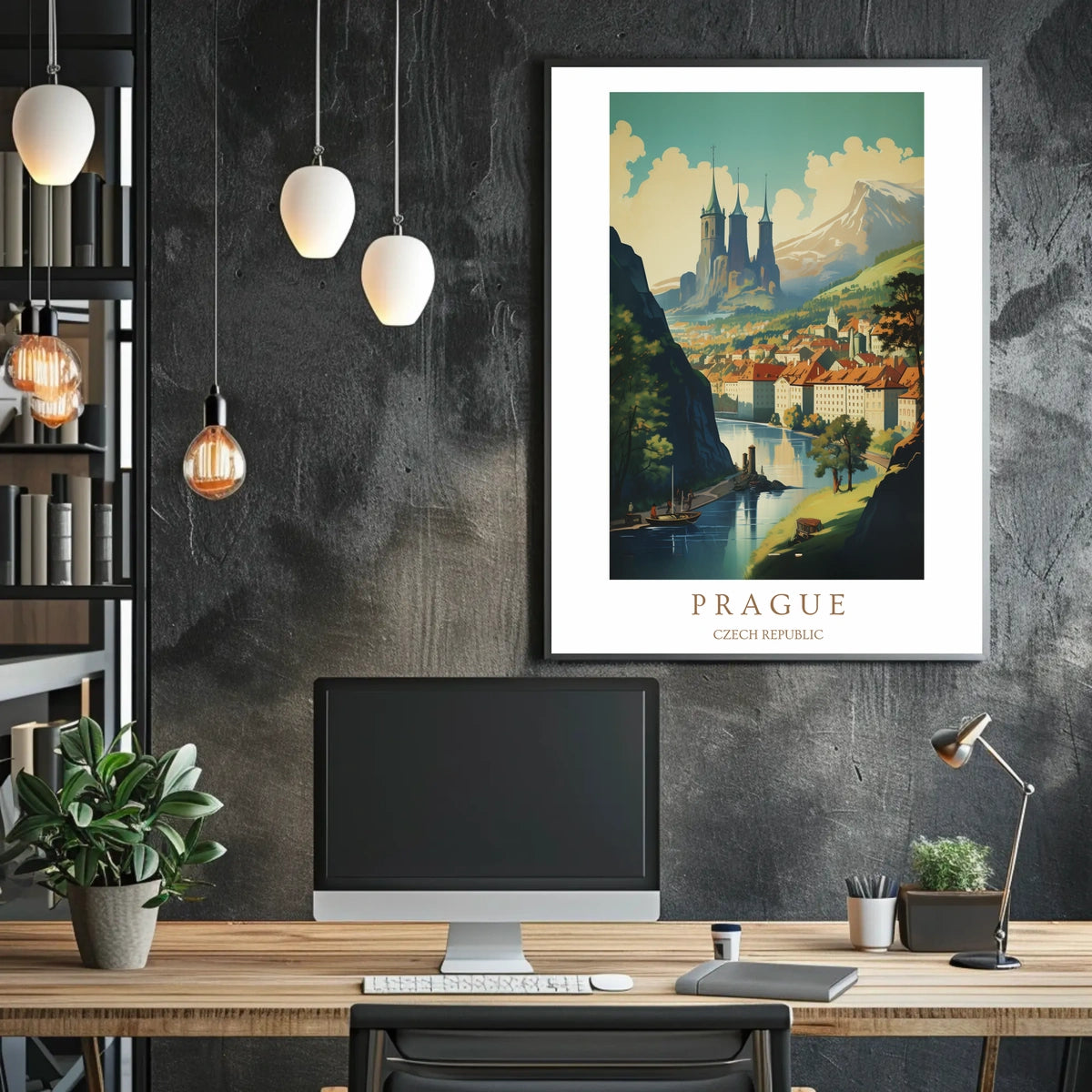 Prague A Scenic View Poster