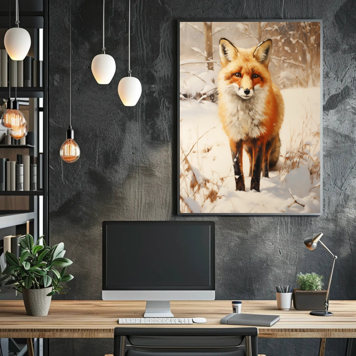 Winter Fox In The Snow Poster
