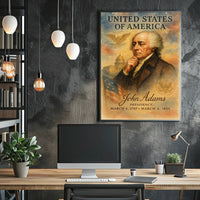 John Adams Early U.S. Presidency Historical Poster
