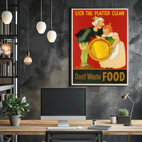 Don't Waste Food WWII Propaganda Poster PosterGoat