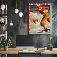 Skiing Adventure in Poland Travel Poster PosterGoat