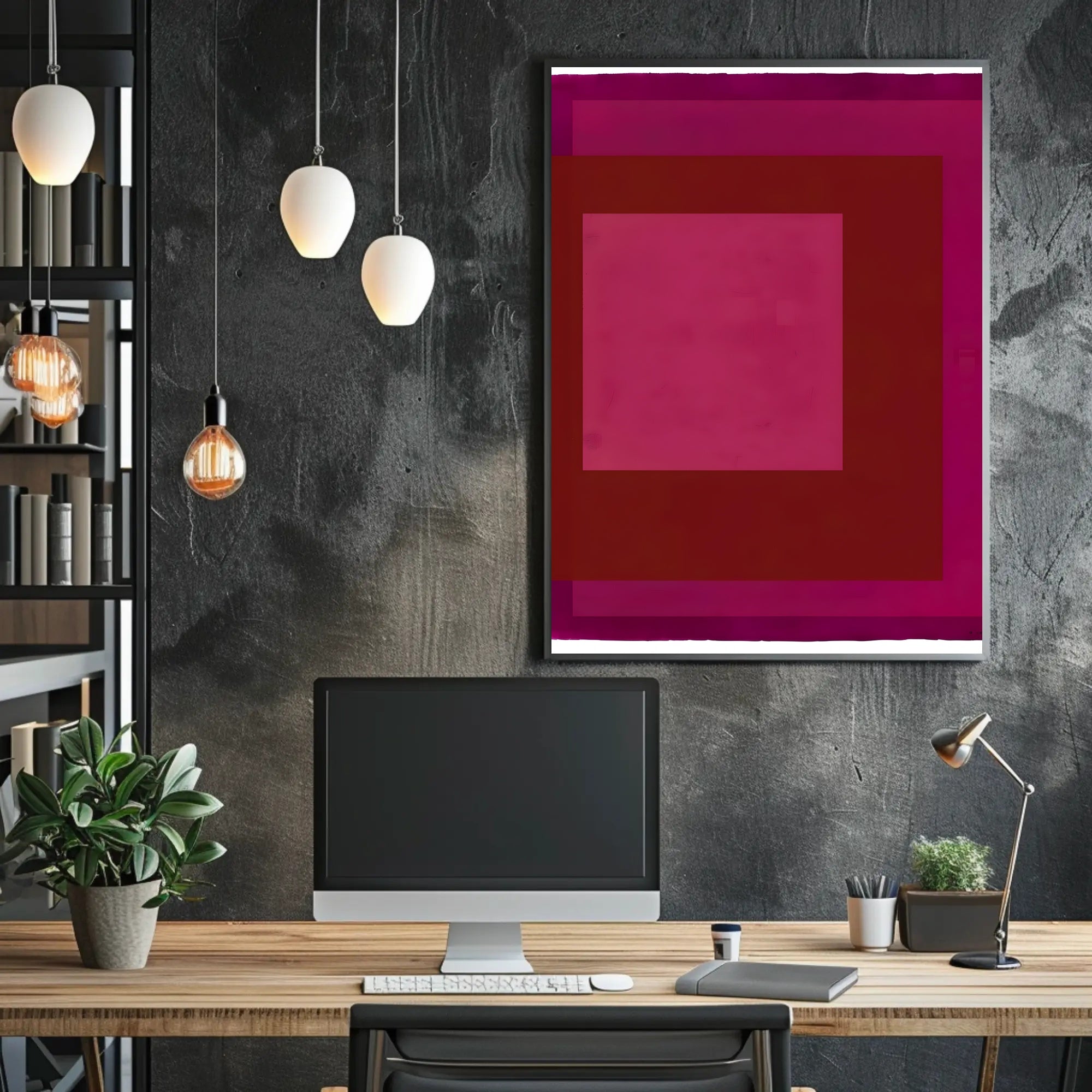 Abstract Shades of Red Poster