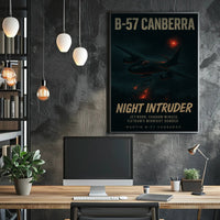 Martin B-57 Canberra Night Intruder Military Aircraft Poster