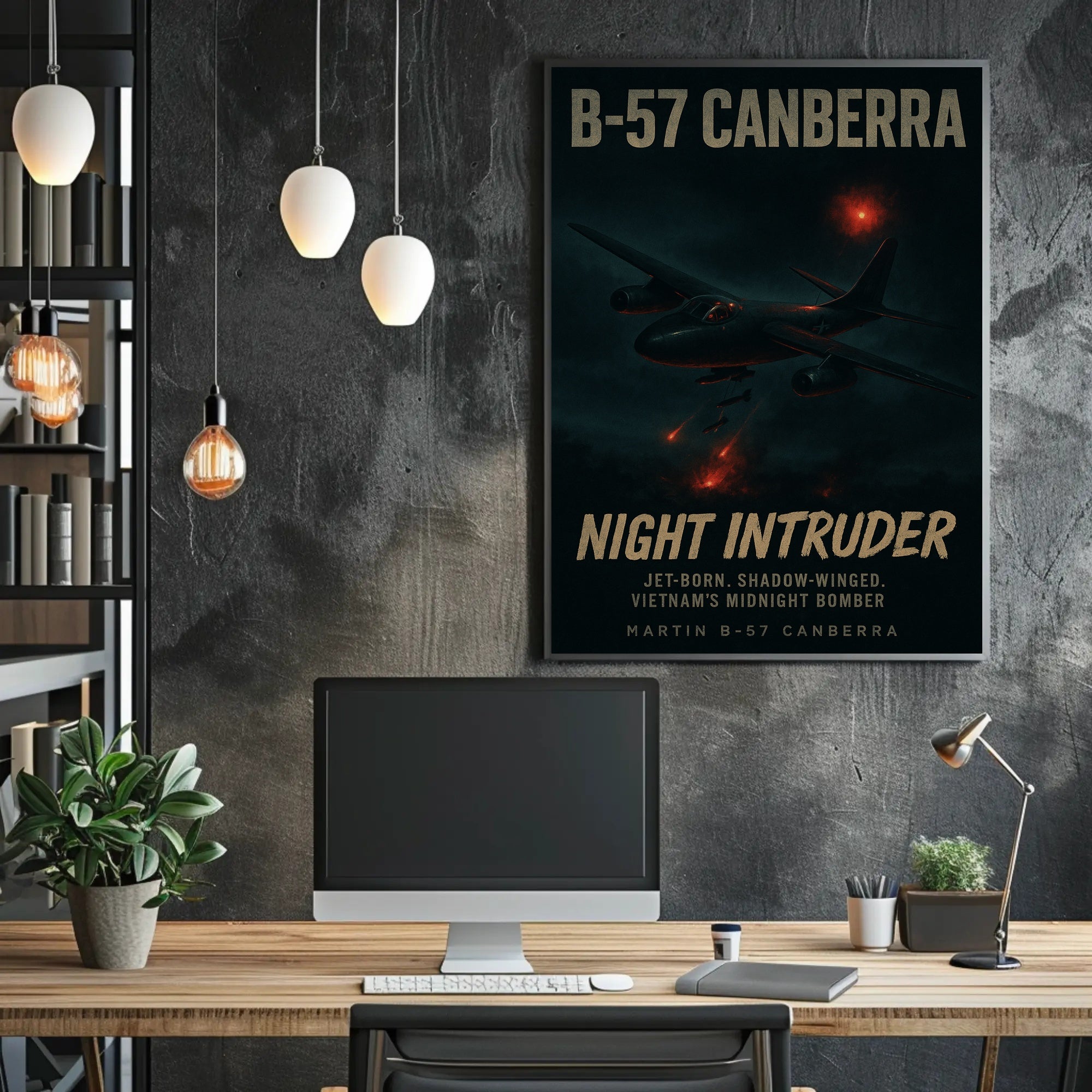 Martin B-57 Canberra Night Intruder Military Aircraft Poster