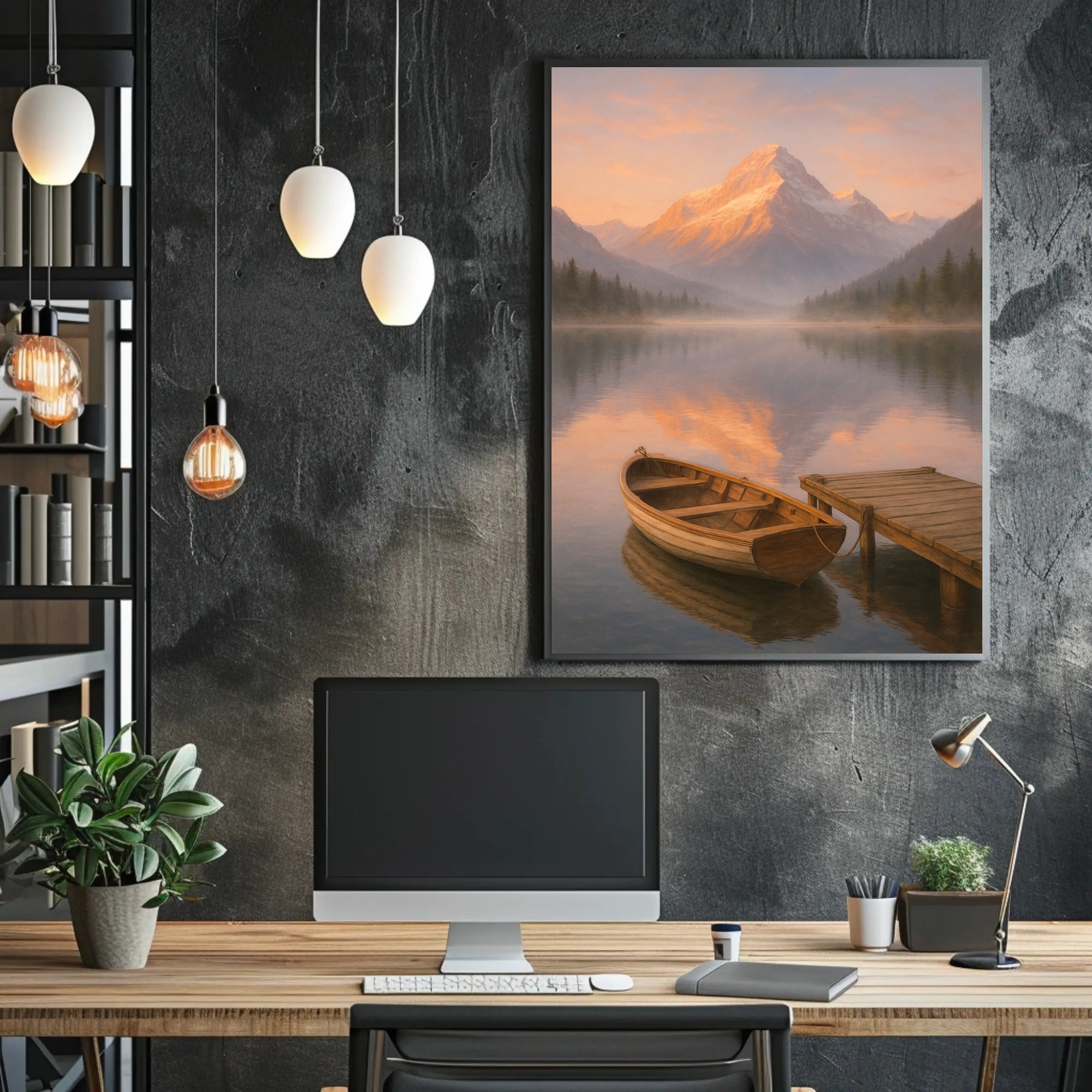 Tranquil Mountain Reflections Poster