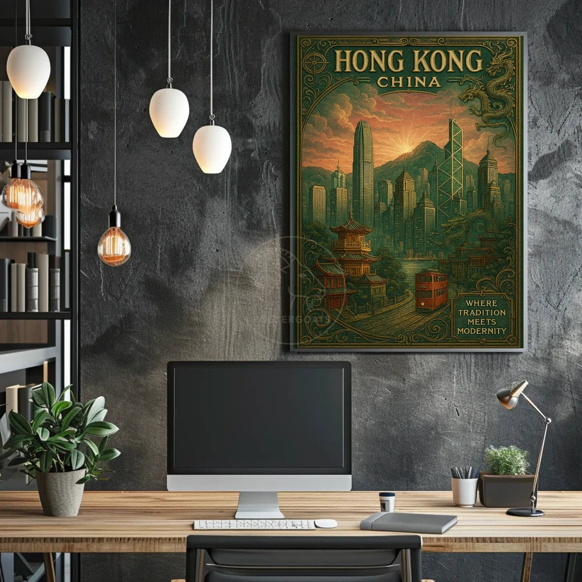 Hong Kong's Charming Blend Urban or Cityscape Poster