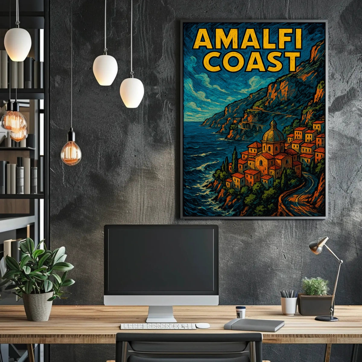 Amalfi Coast Poster Wall Art Travel Print 18x24 Home Decor