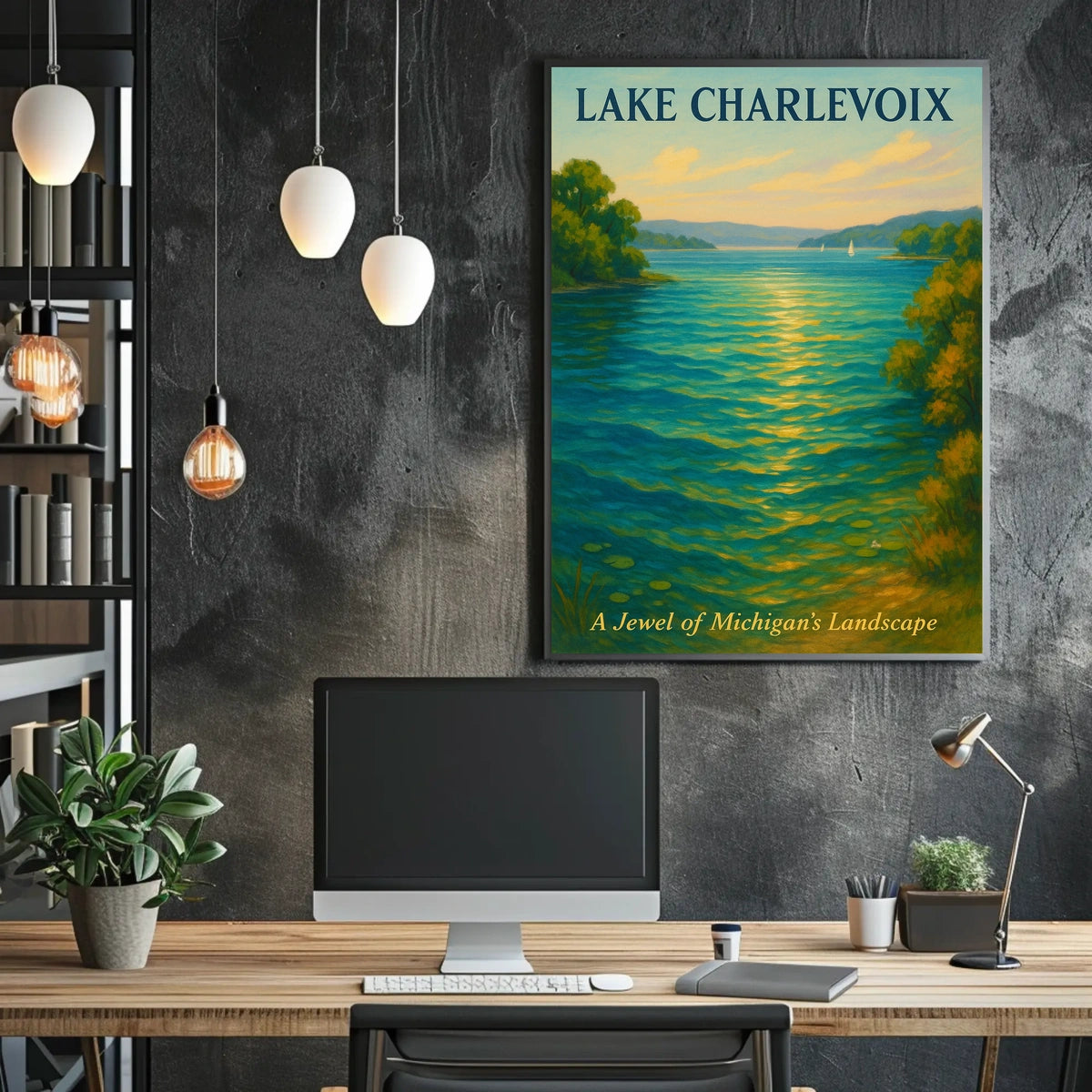 Lake Charlevoix Serenity Scene Travel Poster