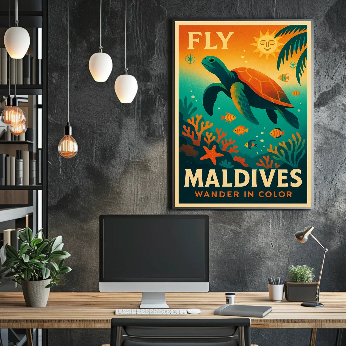Fly to the Maldives Poster