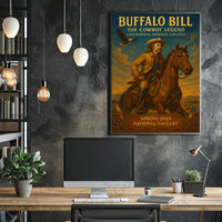 Buffalo Bill Frontier Adventure Poster Vintage Wall Art