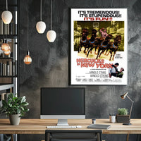 Hercules Conquers New York Mythology Poster Retro Wall Art
