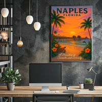 Naples, Florida A Paradise of Sunsets and Serenity Poster