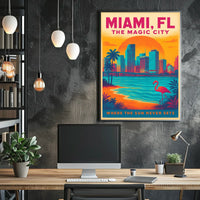 Miami, FL The Magic City Poster