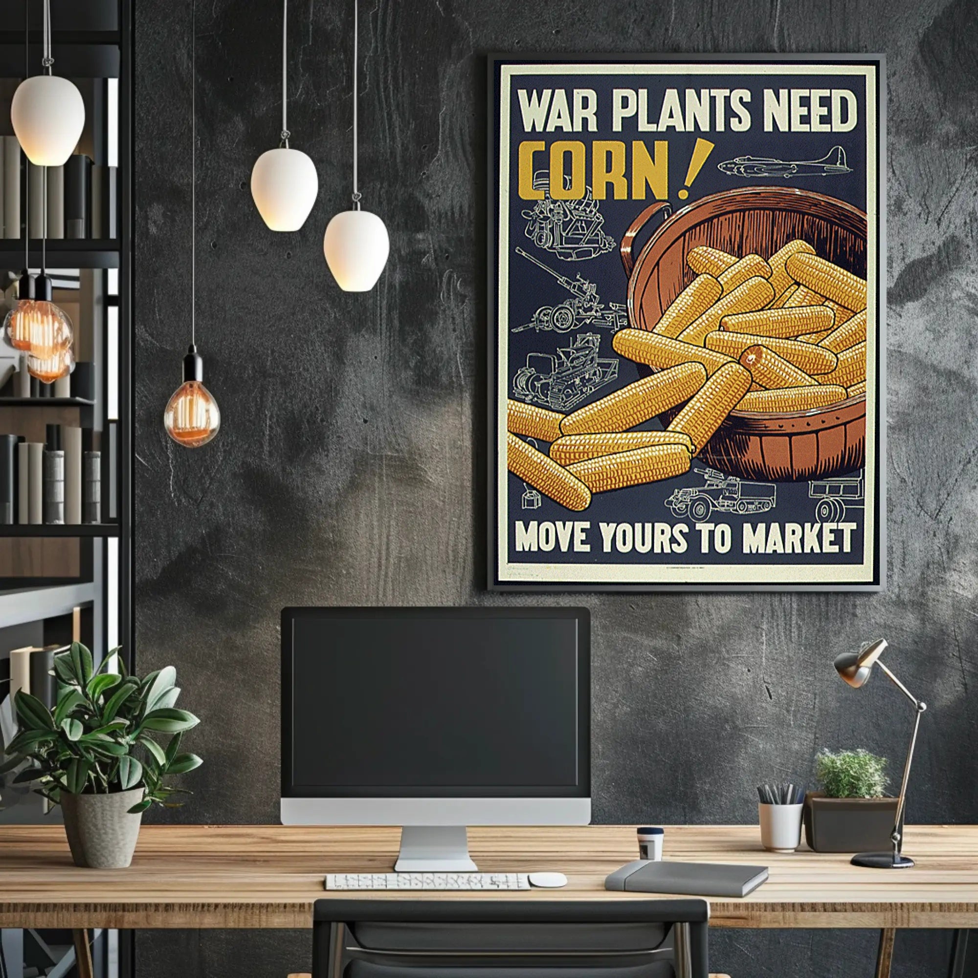 WWII Corn Supply Propaganda Poster