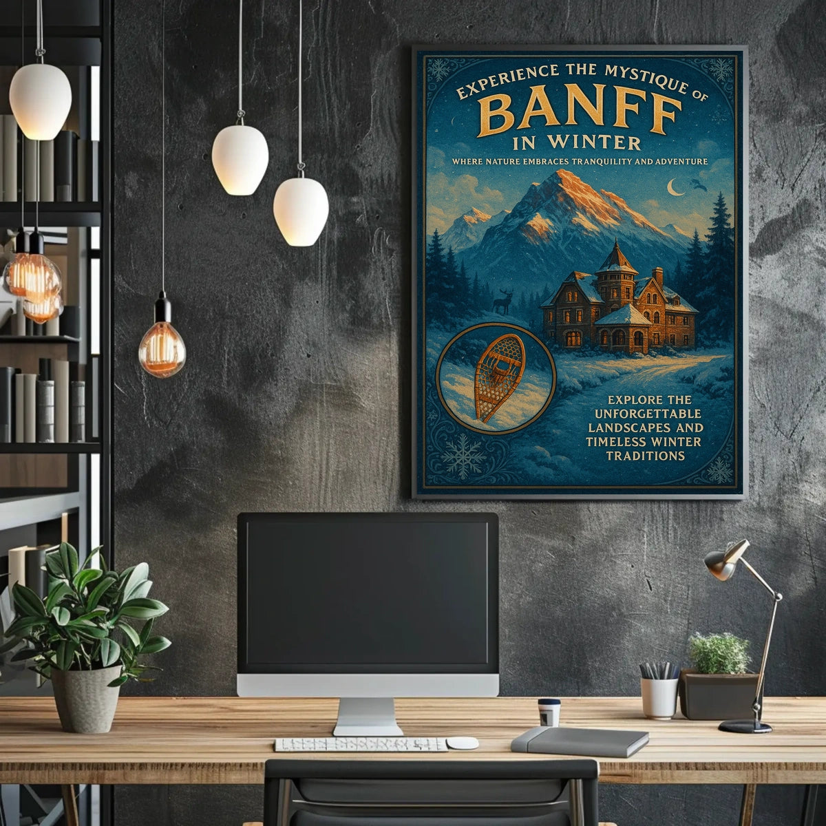 Experience the Mystique of Banff in Winter Poster