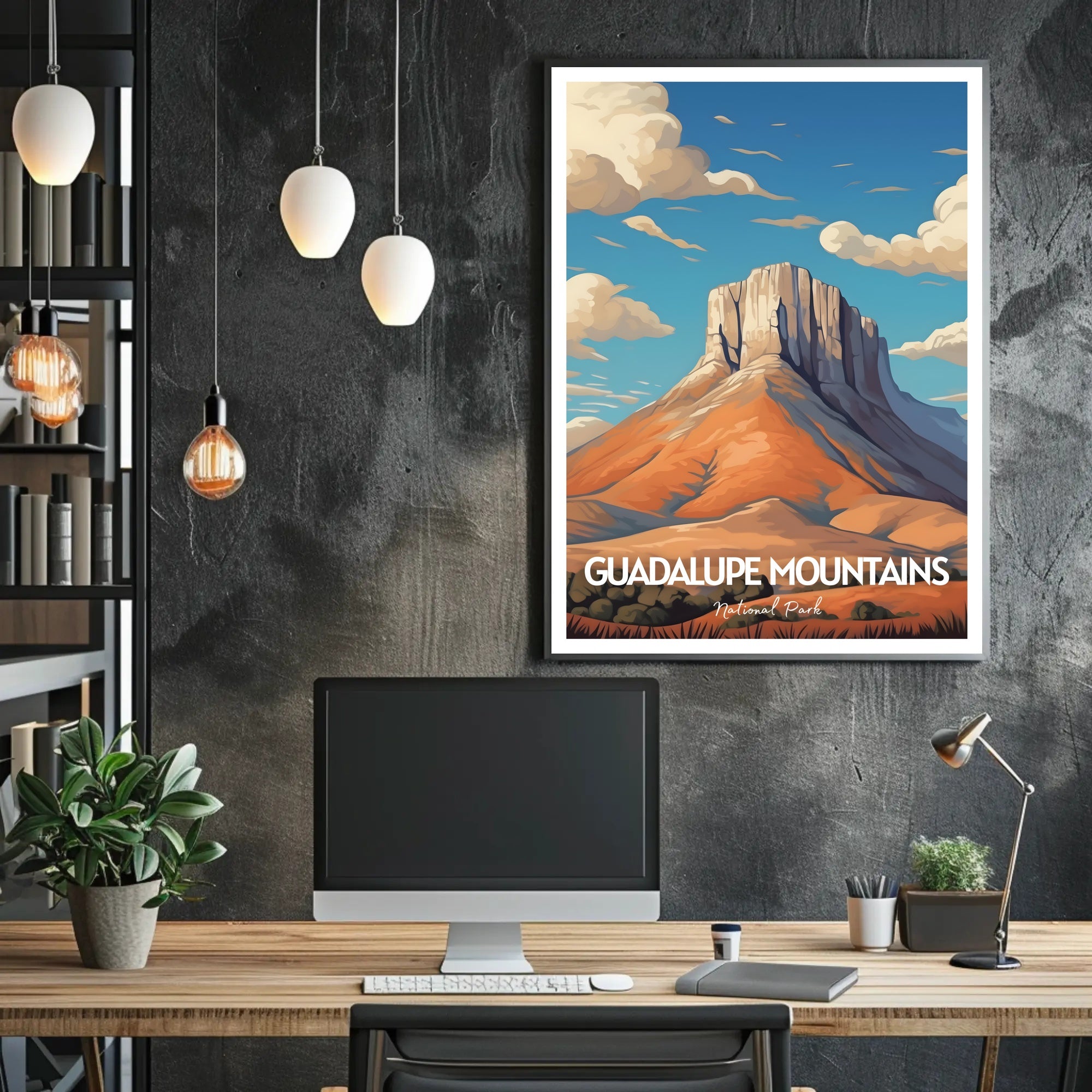 Guadalupe Mountains Poster Scenic National Park Print