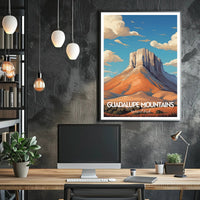 Guadalupe Mountains Poster Scenic National Park Print