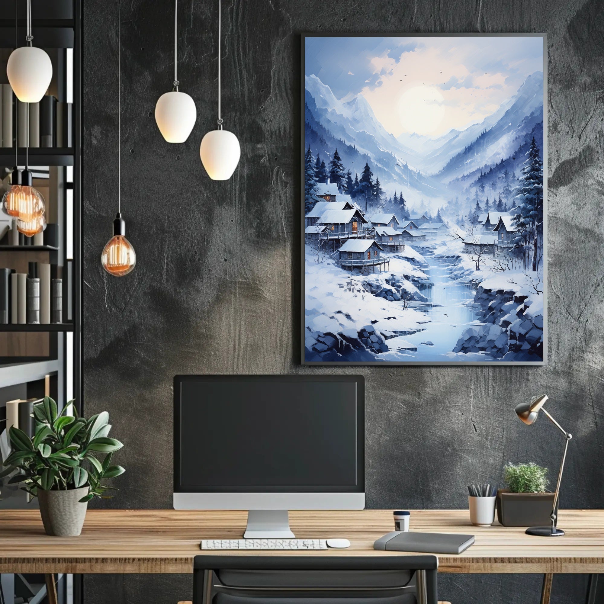 Winter Wonderland Village Poster