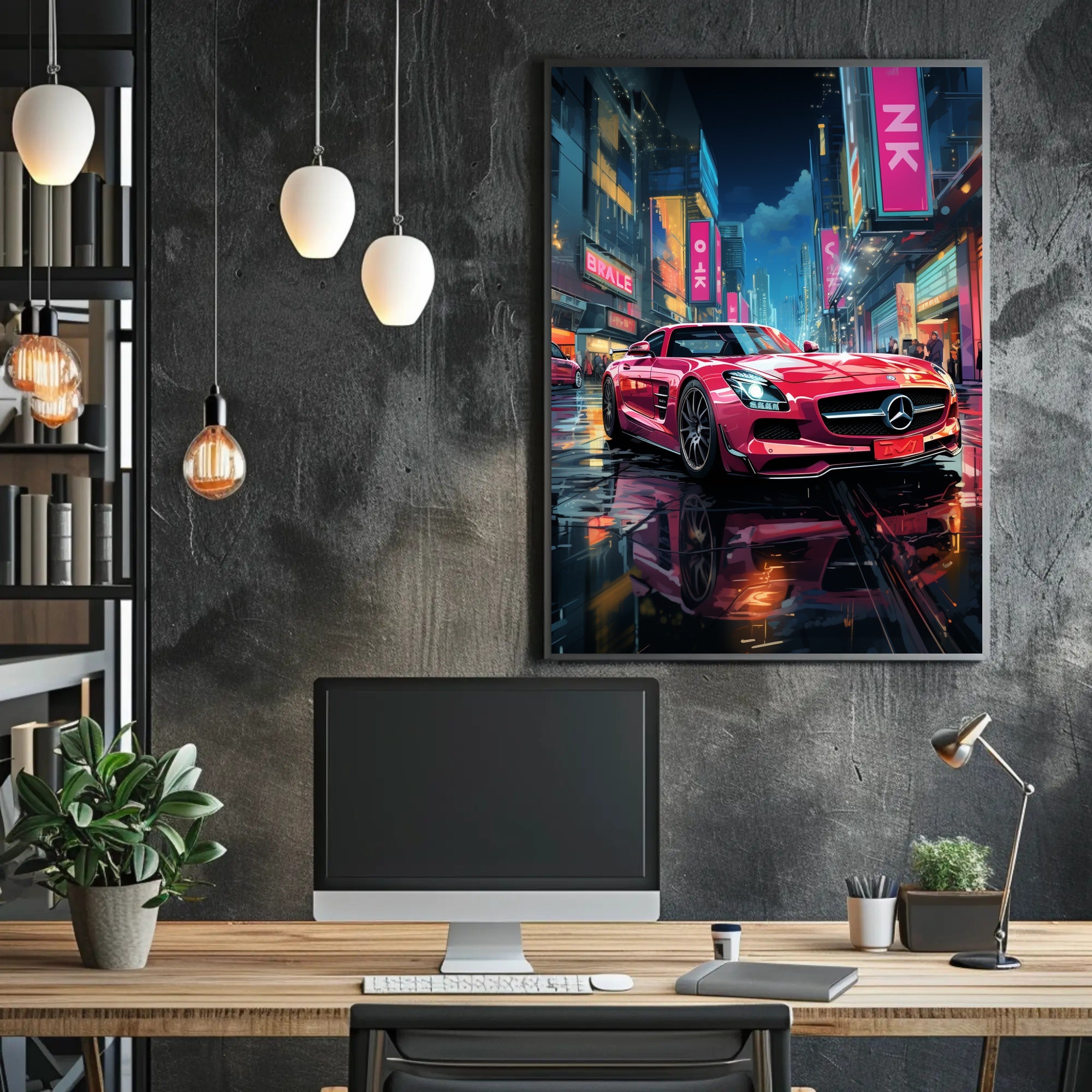 Urban Night Drive Poster PosterGoat