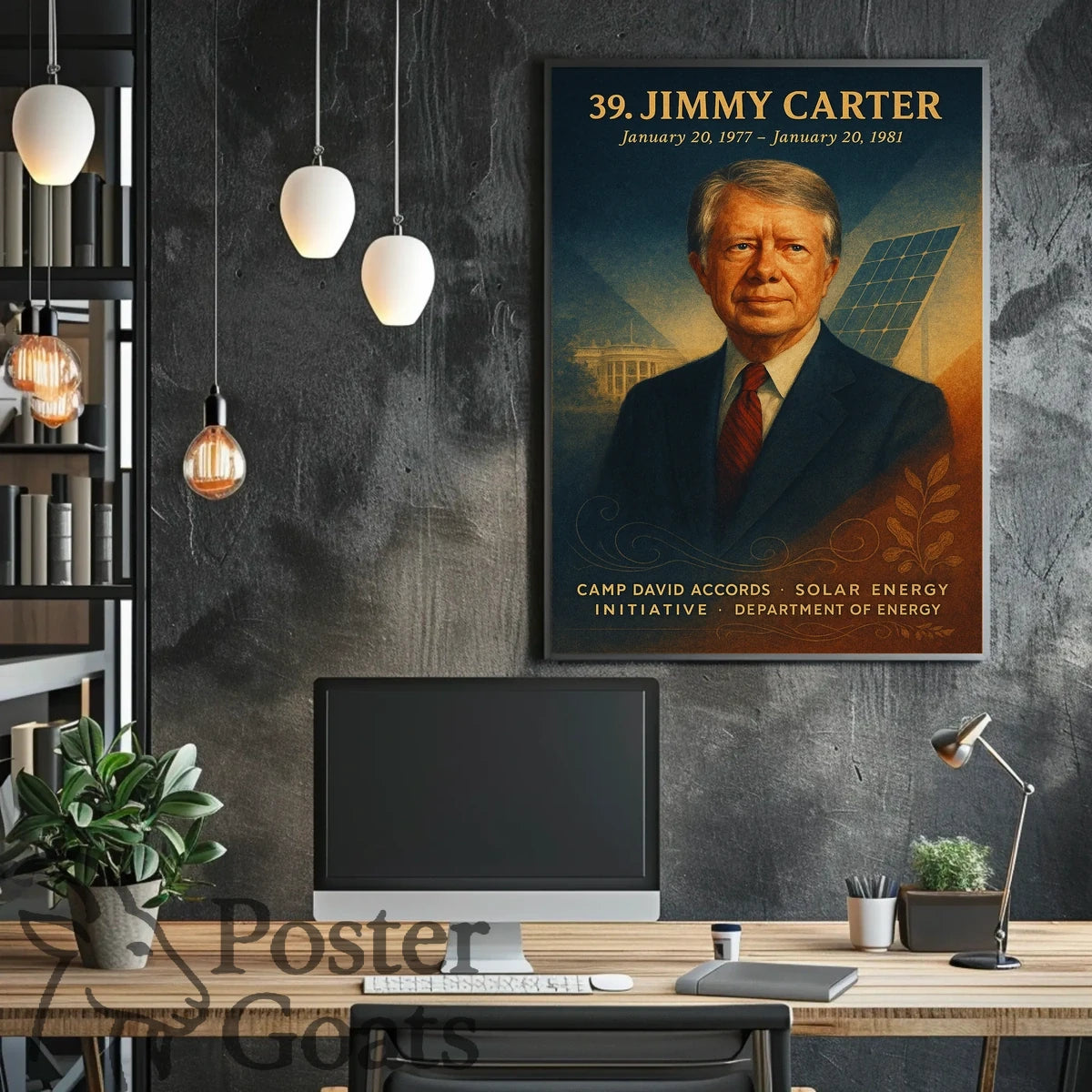 Jimmy Carter Historical Presidency Vintage Poster