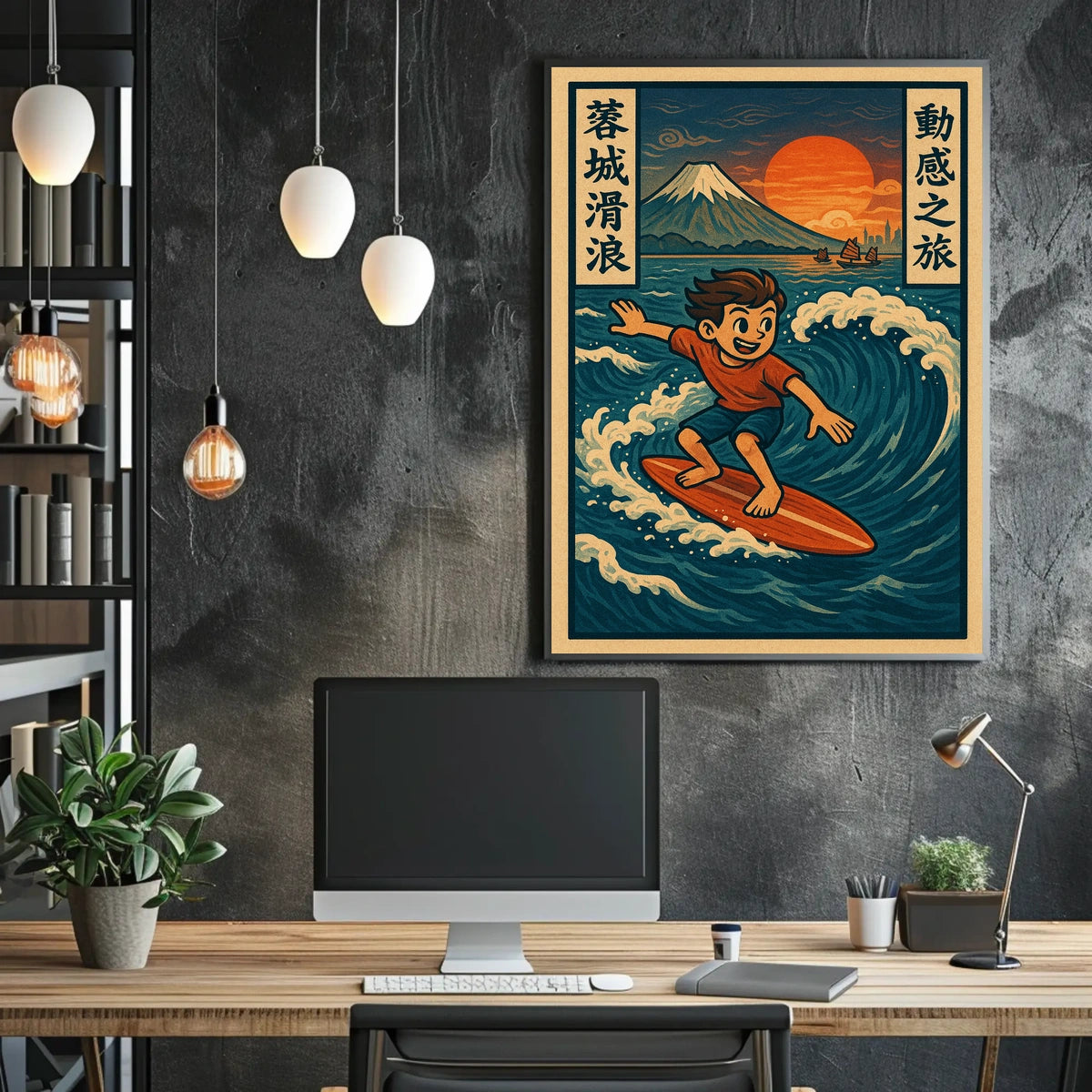 Surfing Adventure in Japan Poster