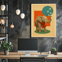 Winter Elephant Poster