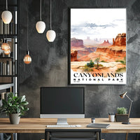 Canyonlands Watercolor Wall Art Poster