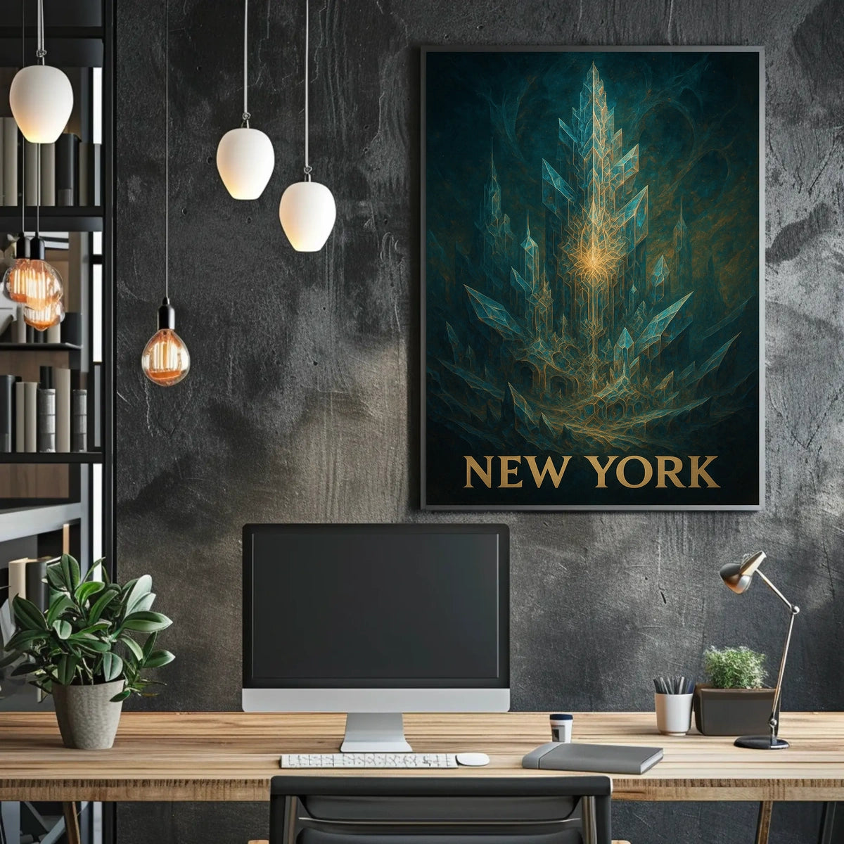 New York Mystical Skyline Poster