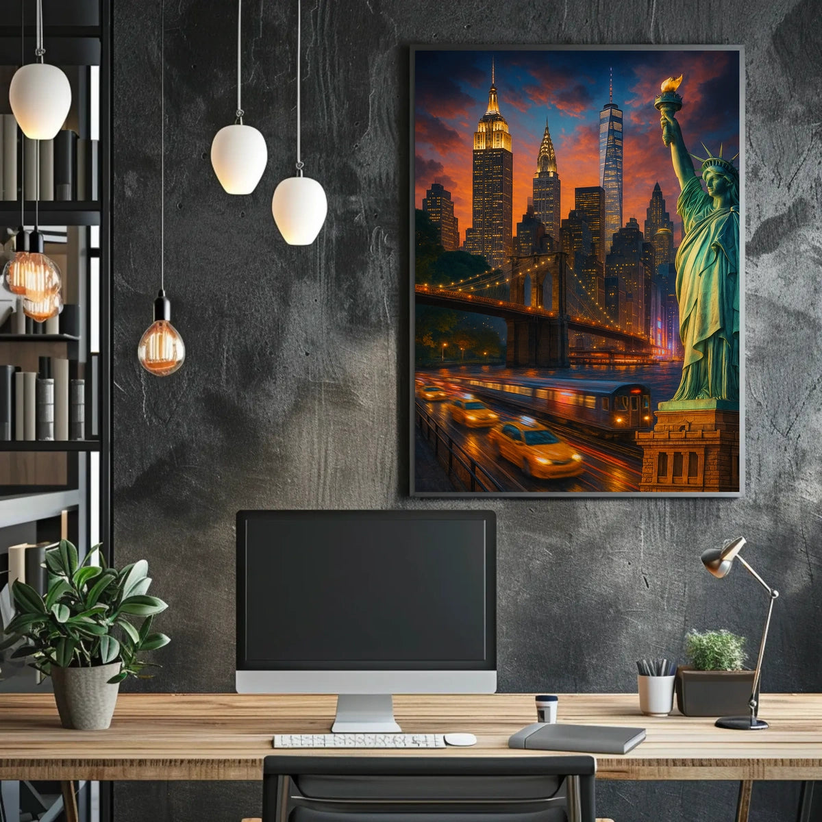 City of Dreams New York Skyline Poster