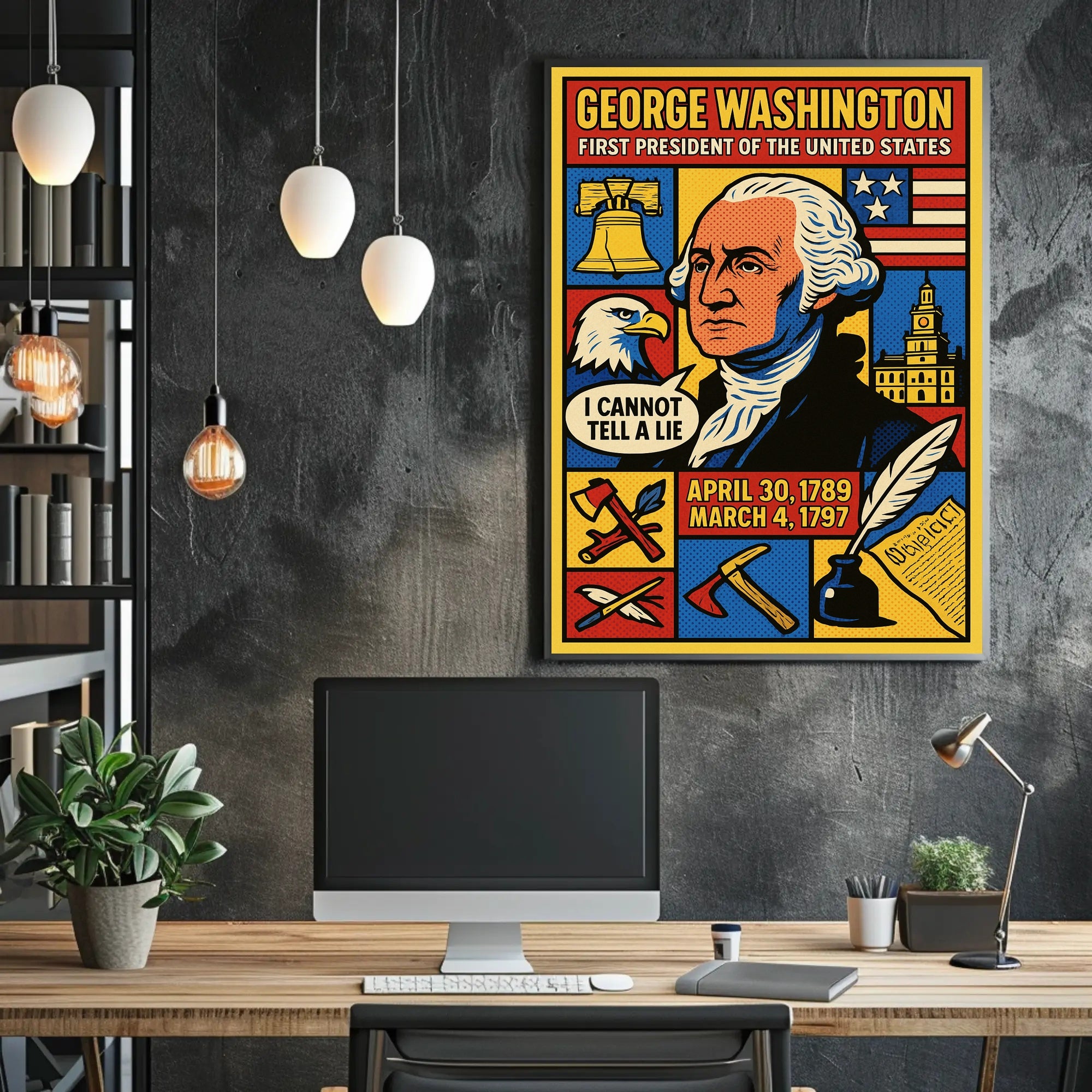 George Washington First President Poster PosterGoat